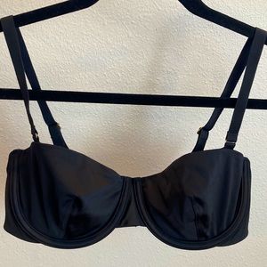 CUUP 34D black satin The Balconette bra